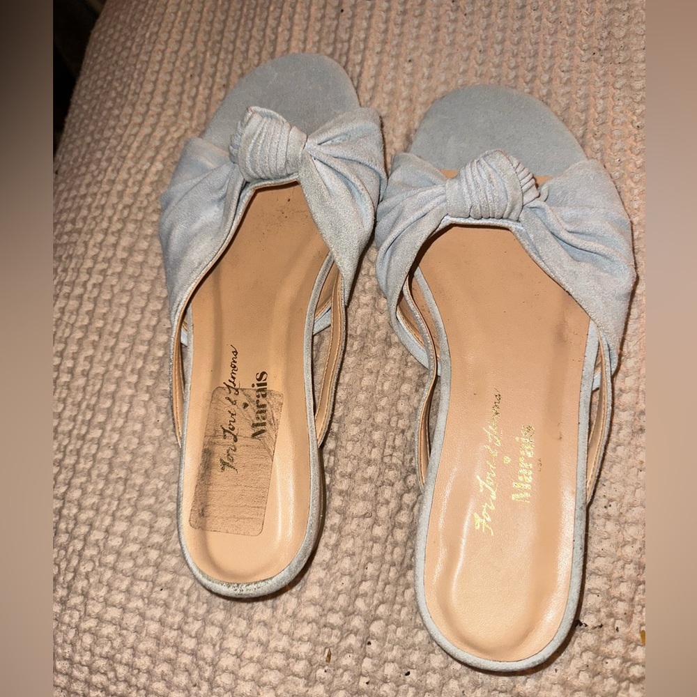 BRAND NEW!!! RARE FL&L Suede Slide Sandals!! - Picture 5 of 7